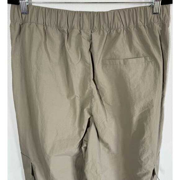 WILO The Label Grey Wide Leg Cargo Pants Large Anthropologie Parachute Nylon Pan - Picture 6 of 16